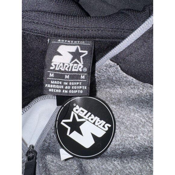 Starter Big Boys Zip-Up Hoodie Jacket Black & Gray Size M - Picture 2 of 5
